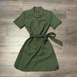 J. Crew Olive Green Button-down Dress (Size 2)